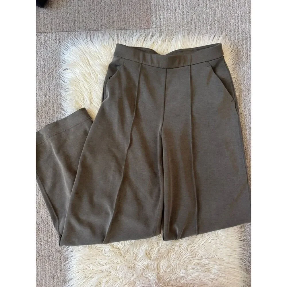 Lululemon Softstreme Pintuck High-Rise Wide-Leg Pant Olive Brown